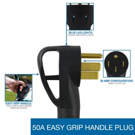 Conntek 15961 RV Generator Y Adapter Cord 50 Amp to (2) RV 30 Amp Receptacle