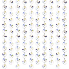 Fushing 10Pcs 1ft Crystal Octagon Beads Strands Hanging Ornament for Tree Garlands Wedding Christmas Decoration (14mm, Clear)