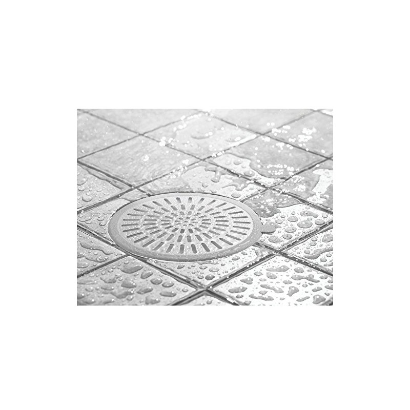 InterDesign Metro Ultra Shower Stall Drain Protector - Gray/Silver