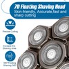 7 Blade Head Shaver Replacement, Magnetic 7D Rotating Washable Shaver