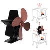 4 Blade Thermal Heat Powered Wood Stove Fan Fireplace Accessory