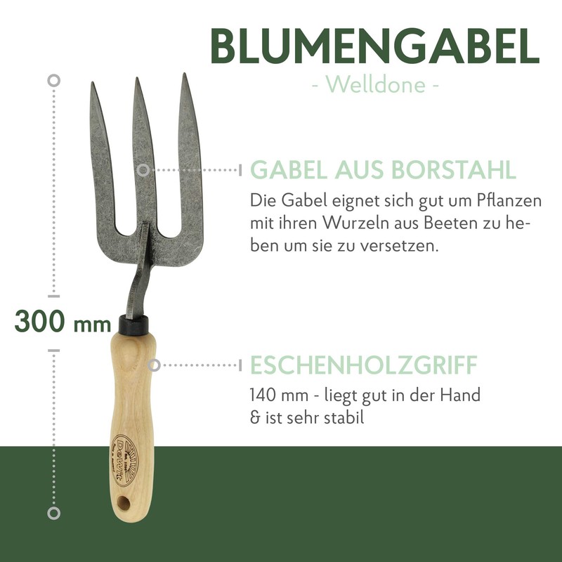 DeWit Flower Fork 'Welldone' 30 cm I Professional Digging Fork