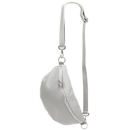 SH Leder ® Lala G399 Real Leather Waist Bag for Women Men Unisex Belt Bag for Festival Travel Bum Bag Large Crossbody Bag Women Leather Bag 30 x 18 cm, lightgrey, fashion waist bag