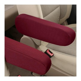 BWBWND 2PCS Car Front Seat Armrest Covers, Elastic Fabric Front Seat Arm Cover Skin Protector, Breathable Anti-Scratch Arm Rest Cover Replacement for Most Cars SUVs Trucks (Wine Red)
