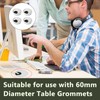 4 Pcs Desk Grommet Kit, Cable Hole Cover, Computer Desktop