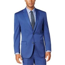 Sean John Mens Classic Two Button Blazer Jacket, Blue, 50 Regular