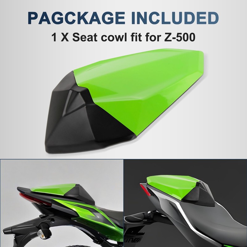 PSLER Motorcycle Rear Passenger Pillion Seat Cowl Fairing Cover Tail