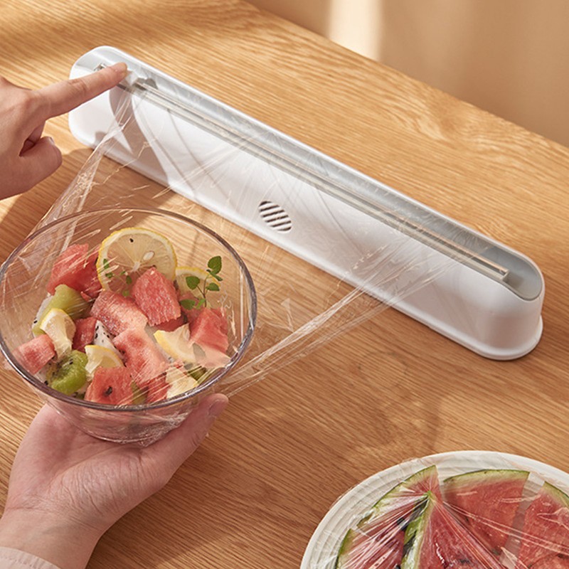 Plastic Wrap Cutter Dispenser Wall Mounted Adjustable Cling Film Cutter