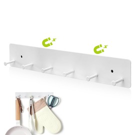 Aieve Magnetic Kitchen Tool Hook, Kitchen Hook, Kitchen Accessories, Kitchen Tools, Storage, Load Capacity: Approx. 3.3 lbs (1.5 kg), White