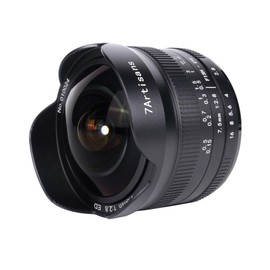 7artisans 7.5mm F2.8 II Fisheye Lens APS-C 190° Ultra Wide Angle Manual Fixed Lens, Compatible with Sony E-Mount A7, A7II, A7R, A7RII, A6500, A6300, A6000, A5000 Camera