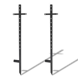 Diegimr 2pcs Heavy Duty Yard Stakes, 46in Metal Yard Sign Poles Holder T-Bar Ground Stakes Sign Posts for Outside, Lawn, Bar, Parking Lot, Holiday, Graduation, Estate Garage Sale Events (Black)