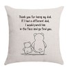 from Daughter Son, Dad Cushion Cover Pillowcase Throw Pillow Cover