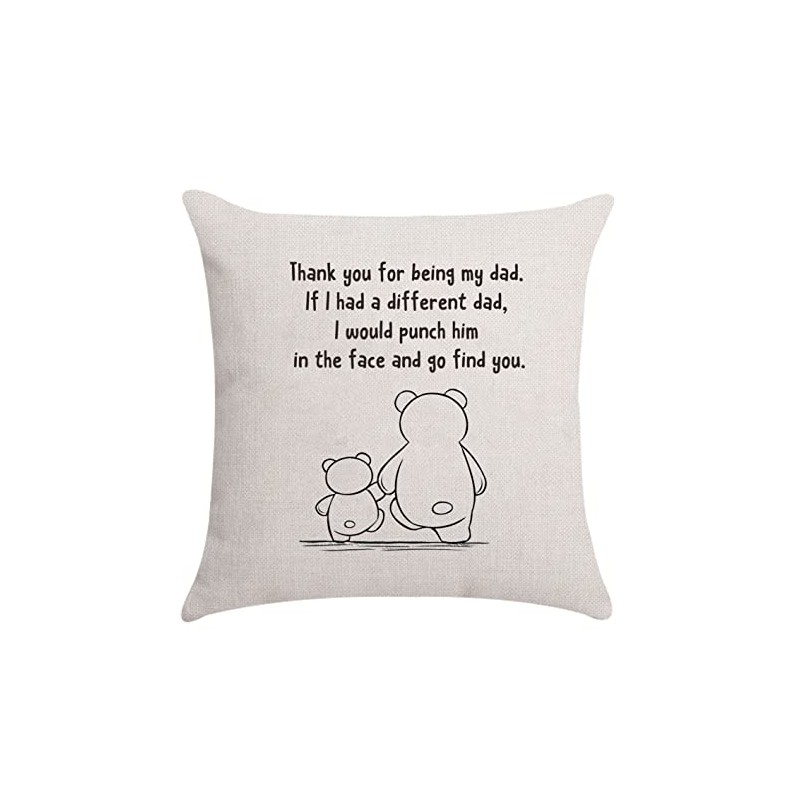 from Daughter Son, Dad Cushion Cover Pillowcase Throw Pillow Cover