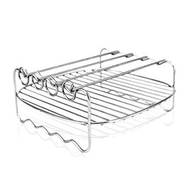 Air Fryer Double Layer Rack, Air Fryer Accessories Multi-purpose Rack Fits Most 4.2QT or Aboveï¼8in,4pinsï¼
