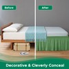 Biscaynebay Wrap Around Bed Skirts for Queen Beds Short Drop