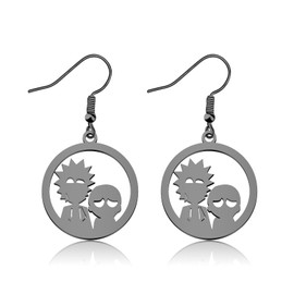 OKEYCH Cartoon Inspired Gift R and M Earrings Cartoon Fandom Jewelry Cosplay Merch (R and M E C)