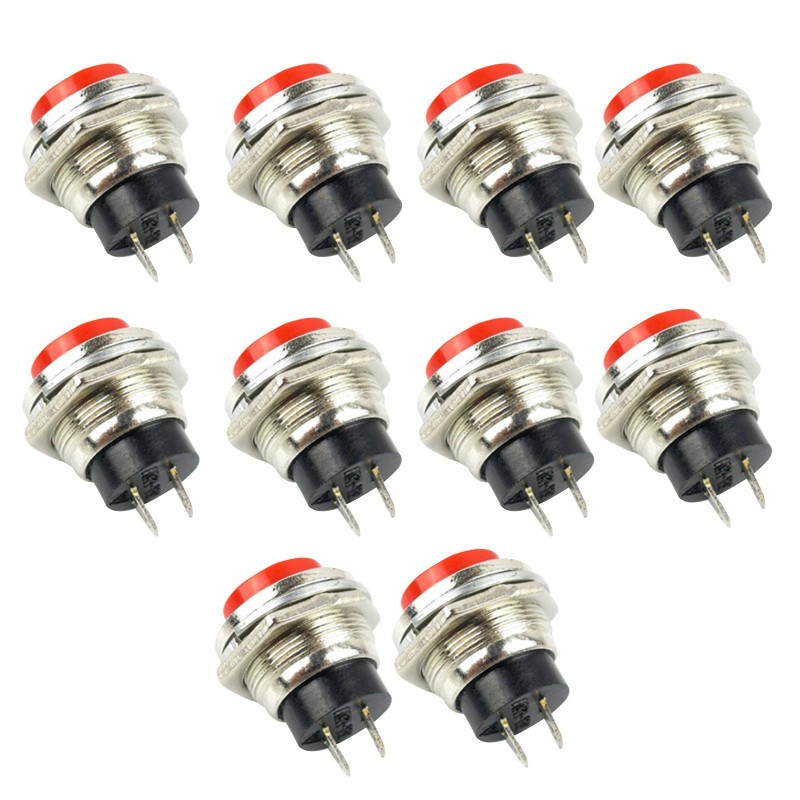 Unbranded 10Pcs Round Button Head Power Switch Circle Control Kill