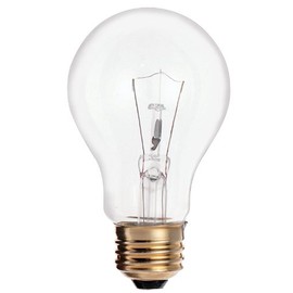 Satco S6040 25 Watt 185 Lumens A19 Incandescent Soft White 2700K Clear Light Bulb, 2-Pack