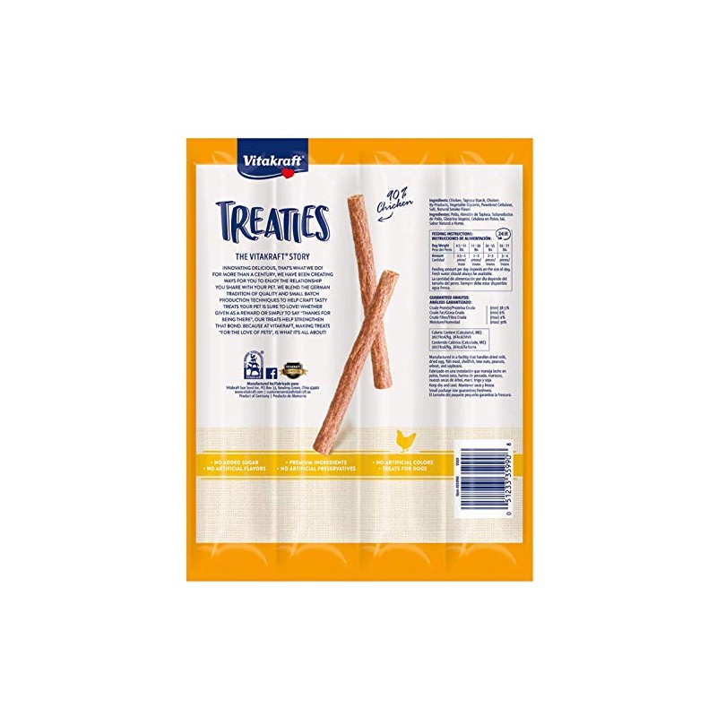 Vitakraft 12 Pack of Treaties for Dogs, Smoked Chicken Recipe,