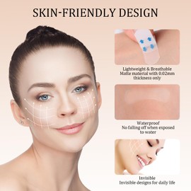 120PCS Face Tape Lift,Invisible Hiding Face Lifting Tape,Facelift Tape for Face Invisible,Neck Tape,Anti-Wrinkle Patches,for Double Chin Neck and Facial Wrinkles,with 1 Pair of White Tweezers