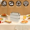 RdjEokf Lunch Containers, Stainless Steel Bento Lunch Box, with Adjustable
