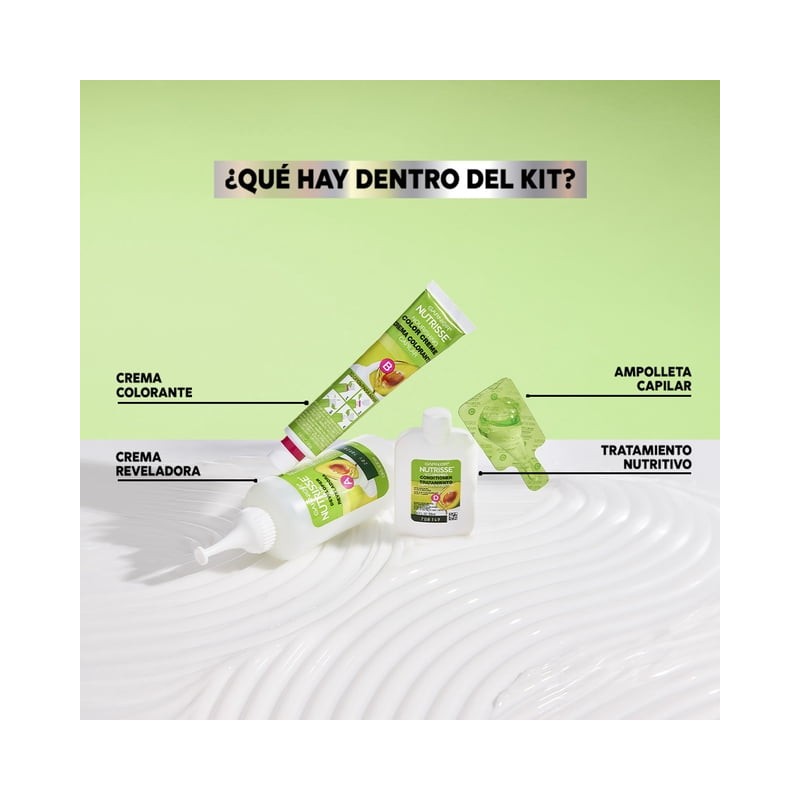 Tinte para cabello Garnier Nutrisse 7.777 café con leche