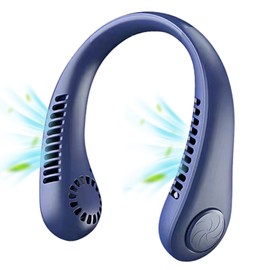 Portable Neck Fan Hands Free Rechargeable Bladeless Neck Fan Wearable Powerful Quiet  Fan for Outdoor Sports Office Travel