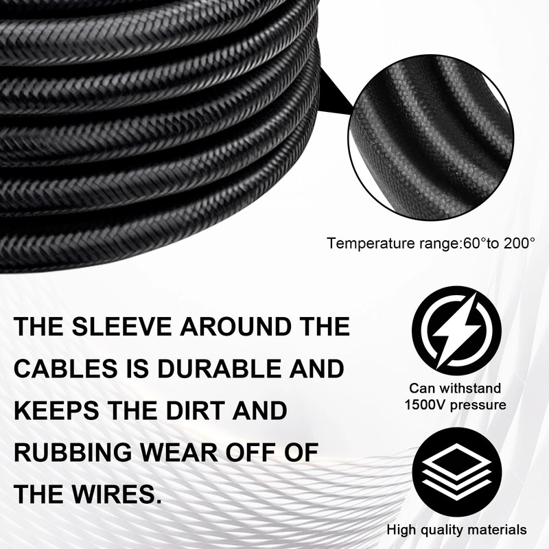 8AWG Tinned Copper Wire with Anderson-Style 50A Connectors 3FT, Heavy-Duty