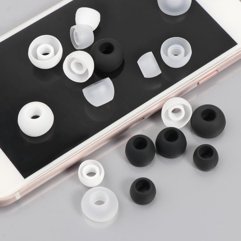 12 Pcs Silicone Buds Ear Tips S/M/L Sizes Earbuds Soft