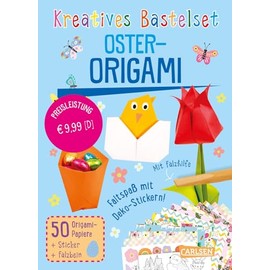 Bastelset für Kinder: Kreatives Bastelset: Oster-Origami: Bastelspaß zu Ostern mit vielen tollen Extras für Kinder ab 6 Jahren | Bastelkit mit buntem ... und Falzwerkzeug für Kinder ab 6 Jahren