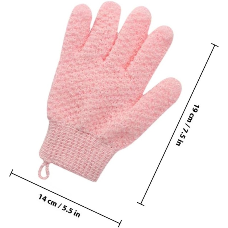 Guantes Exfoliantes de Baño de Poliéster 4 Piezas para Ducha