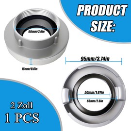 YUJUVI C Coupling 2 Inch with Internal Thread Coupling C Coupling Fixed Coupling with Seal for Storz Coupling Pipes Container Fabric Hoses