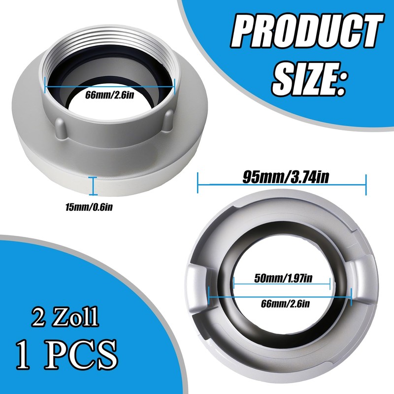 YUJUVI C Coupling 2 Inch with Internal Thread Coupling C