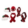 Christmas Wine Bottle Knit Hat Scarf Set Small Nylon Cotton