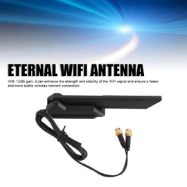 Eternal WiFi Antenna, Tri Band High Gain 12dBi Magnetic SMA Extension Antenna, Wide Coverage for Routers, Wireless Cards