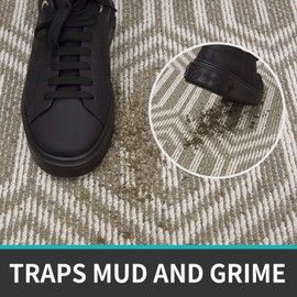 DEXI Indoor Doormat, Non Slip Absorbent Resist Dirt Entrance Rug, 36”x59” Large Size Machine Washable Low-Profile Inside Floor Door Mat