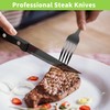 24-Piece Black Silverware Set with Steak Knives, Stainless Steel Flatware