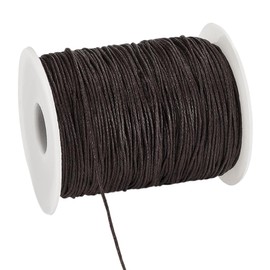 PH PandaHall 175 Yards 1mm Waxed Cotton Cord Black Waxed String Wax Thread Beading Cord for Bracelet Necklace Jewelry Making Craft String for Beading Kontting Sewing Macrame Handicrafts