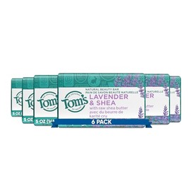 Tom's of Maine Natural Beauty Bar Soap With Raw Shea Butter, Lavender Tea Tree, 5 Ounce, 6 Count
