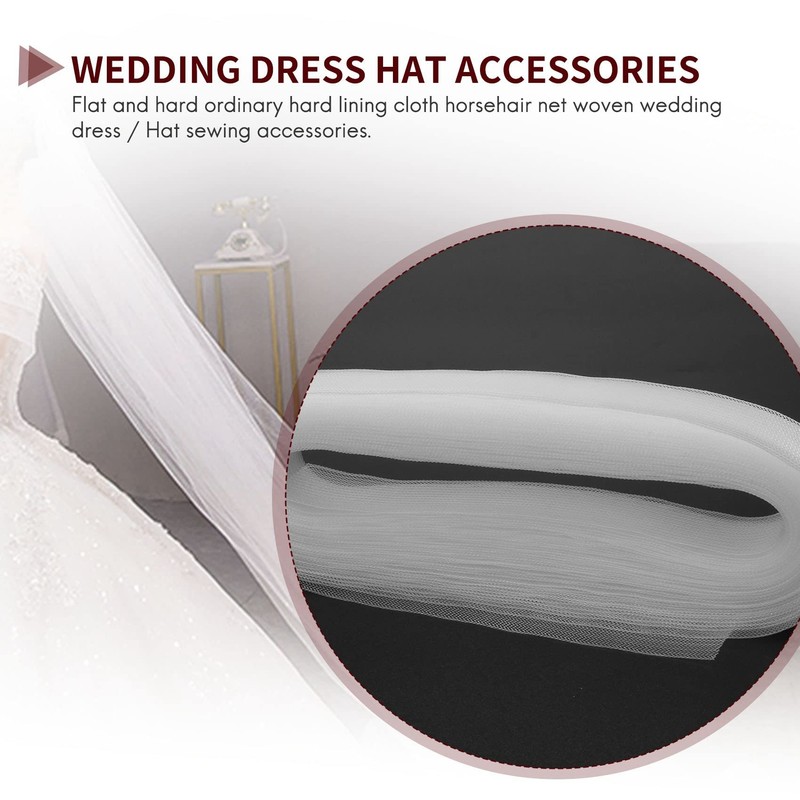 Pyatofyy Polyester Crinoline Mesh Braid - 2Inch 50Yards Flat Stiff