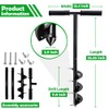 Hand Auger Post Hole Digger, 32''x 4" Earth Garden Auger