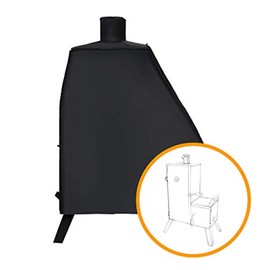 i COVER Smoker Cover-Sized for Dyna-Glo DGO1176BDC-D Vertical Offset Charcoal Smoker, Heavy Duty Waterproof Patio Outdoor Canvas Smoker Cover, Black