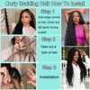 Human Braiding Hair Mix Synthetic Curly Boho Hair for Braiding,