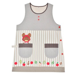 St Women's ST-IKU0008 Apron Gray M-L Free, gray