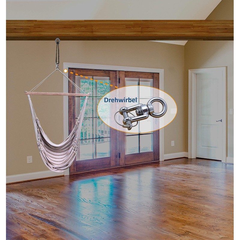 Kliffhanger Swivel with Ball Bearing for Hanging Chairs up to