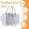 Dawumin Felt Shopping Bag, Felt Bags Shopper, Foldable Felt Basket,