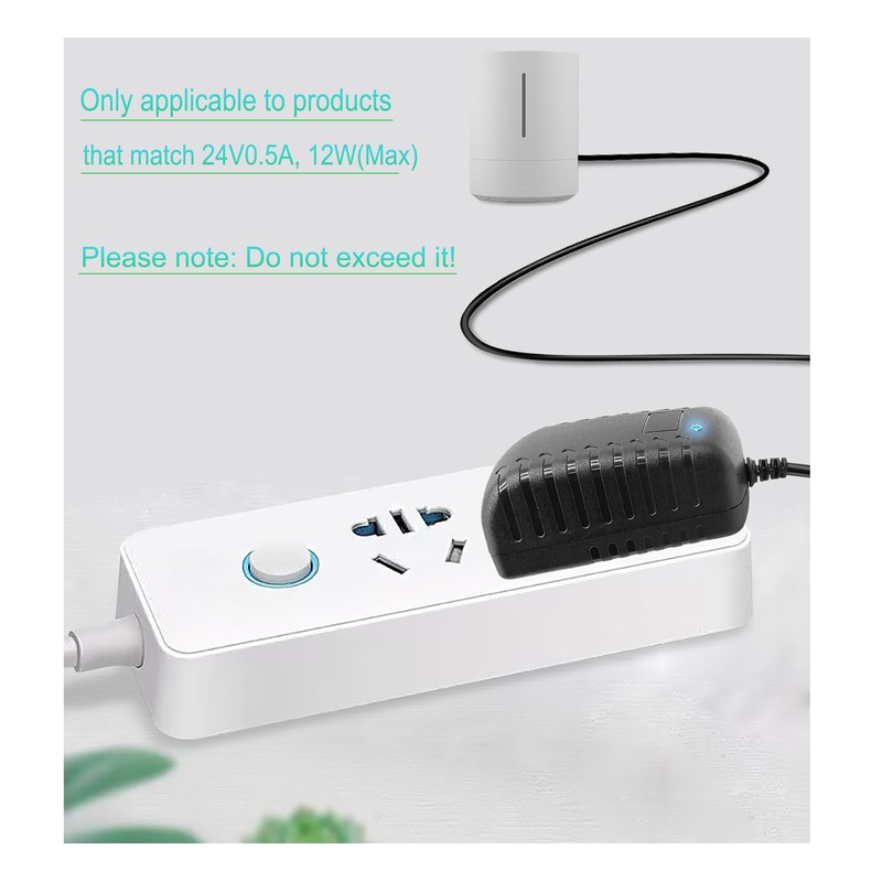 DC 24V 500mA Power Adapter Wall 24 Volt 0.5Amp Power