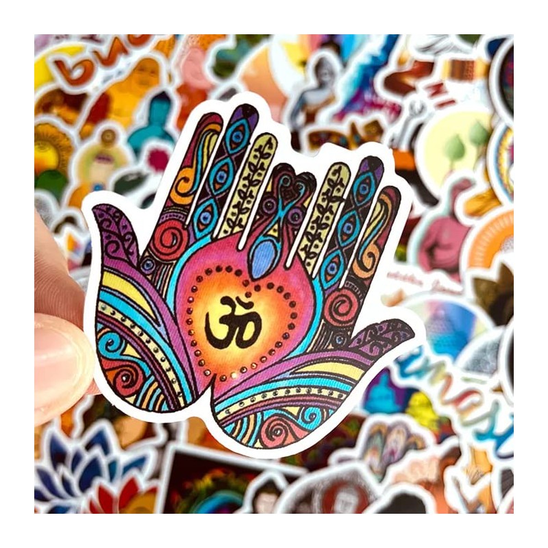 100 Pcs Buddhist Buddha Stickers Waterproof Waterproof Stickers Assorted Car