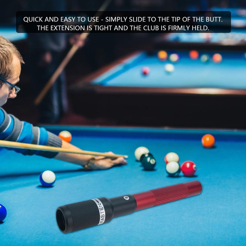 Nine ball Club Telescopic Pool Cue Extension Accessory Parts(Rose Red)