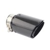 Carbon Tailpipe Exhaust Trim 100 mm Round Black Stainless Steel